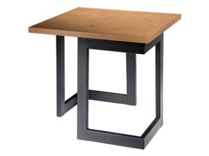 CEST-024 Geo End Table, Black, Wood -- Trade Show Rental Furniture